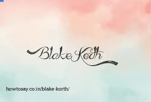 Blake Korth