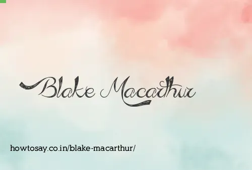 Blake Macarthur