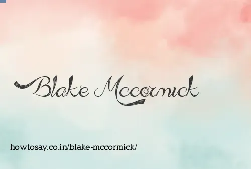 Blake Mccormick