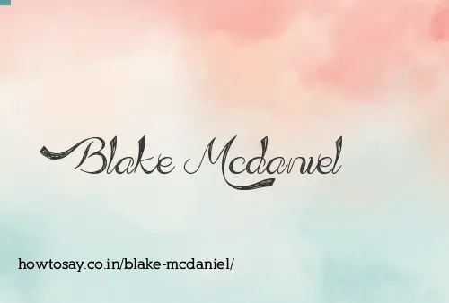 Blake Mcdaniel