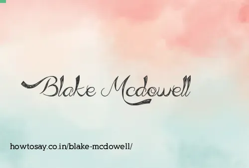 Blake Mcdowell