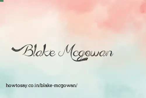 Blake Mcgowan