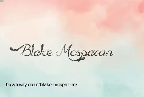 Blake Mcsparrin