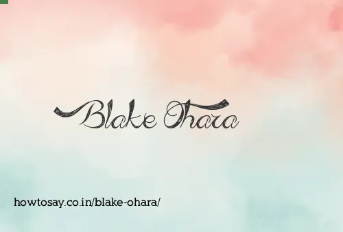 Blake Ohara