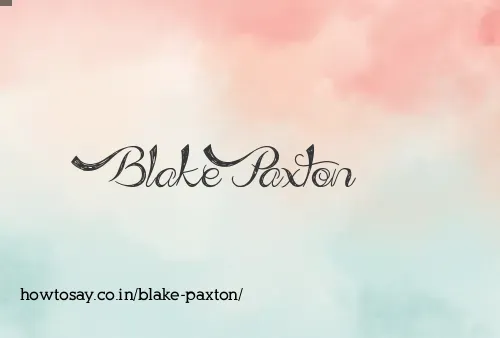 Blake Paxton
