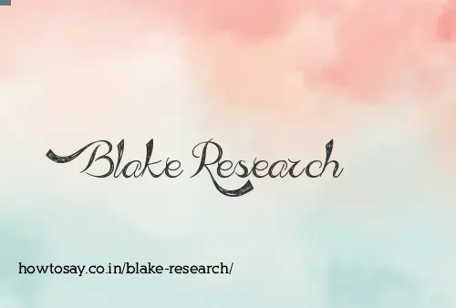 Blake Research
