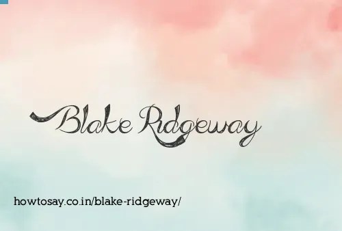 Blake Ridgeway