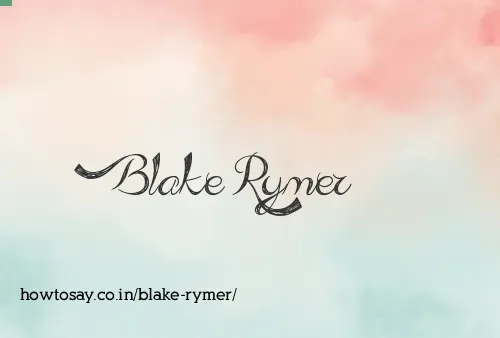 Blake Rymer