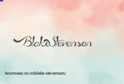 Blake Stevenson