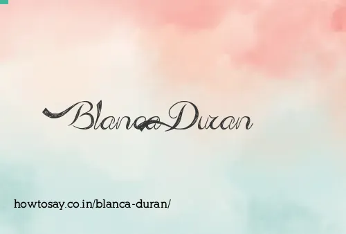 Blanca Duran