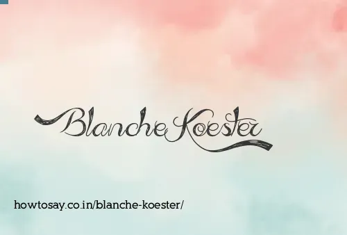 Blanche Koester