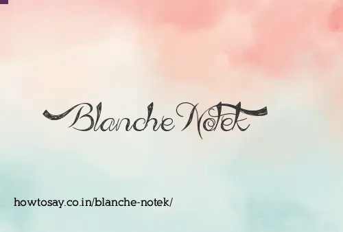 Blanche Notek