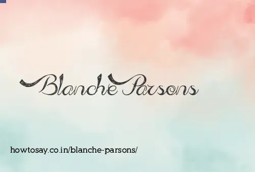 Blanche Parsons