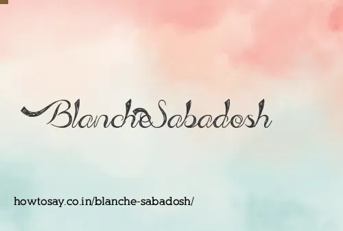Blanche Sabadosh