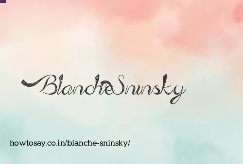Blanche Sninsky