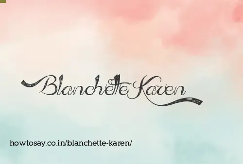 Blanchette Karen