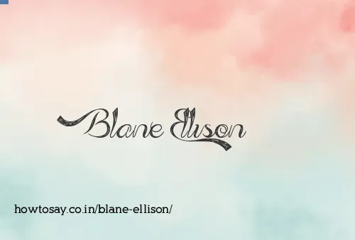 Blane Ellison