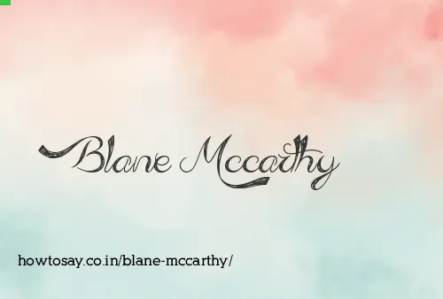 Blane Mccarthy