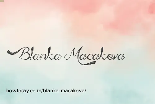 Blanka Macakova