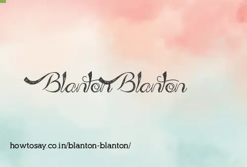 Blanton Blanton
