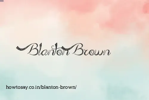 Blanton Brown