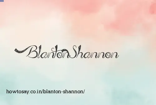 Blanton Shannon