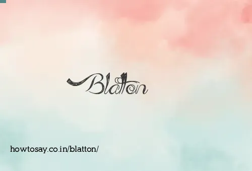 Blatton