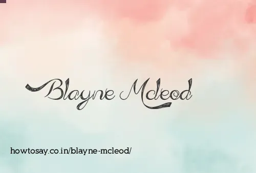 Blayne Mcleod