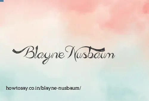 Blayne Nusbaum