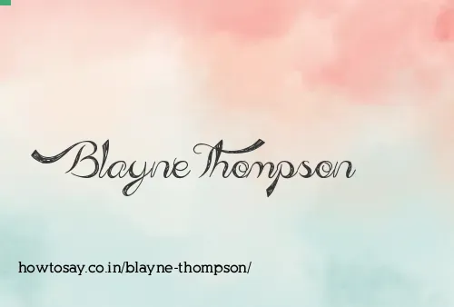 Blayne Thompson