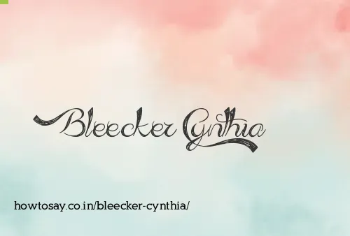 Bleecker Cynthia