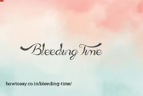 Bleeding Time