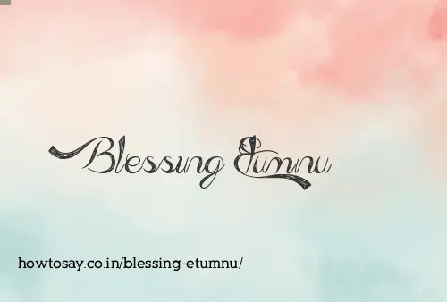 Blessing Etumnu