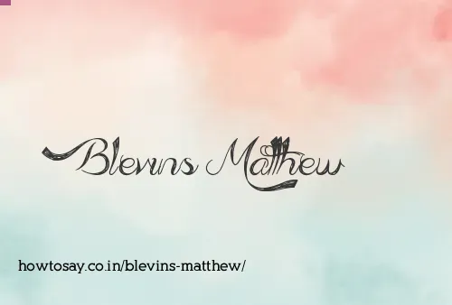 Blevins Matthew