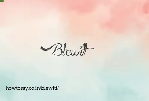 Blewitt