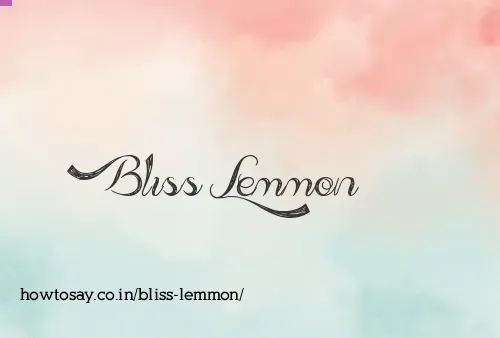 Bliss Lemmon