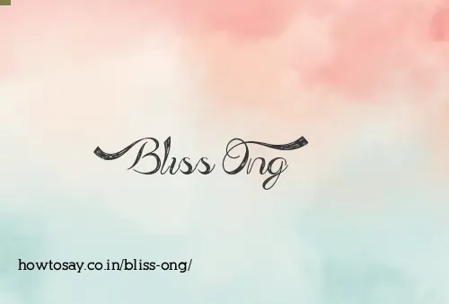 Bliss Ong