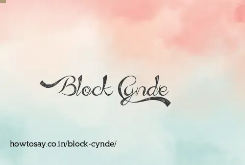 Block Cynde