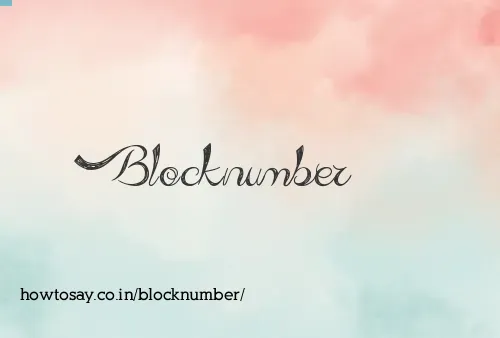 Blocknumber