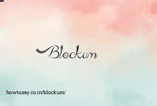 Blockum