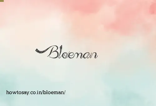 Bloeman