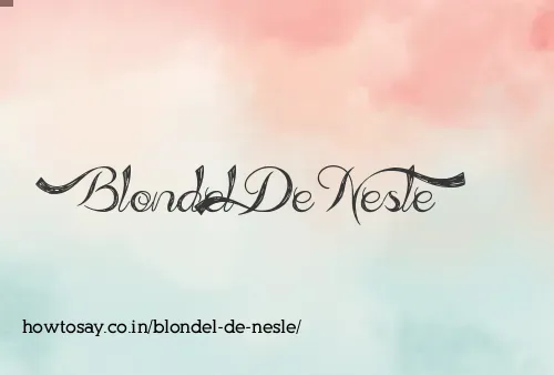 Blondel De Nesle