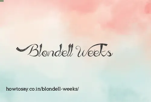 Blondell Weeks