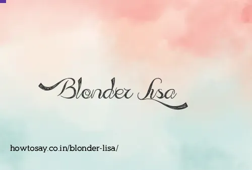 Blonder Lisa