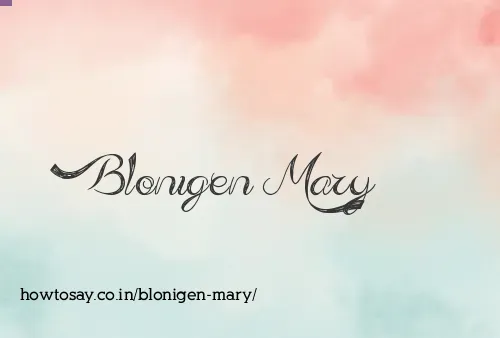 Blonigen Mary