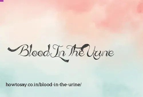Blood In The Urine