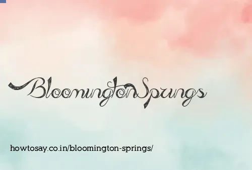 Bloomington Springs