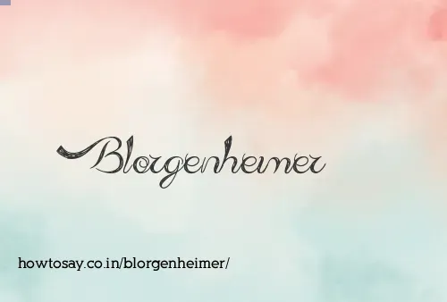 Blorgenheimer