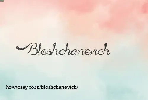 Bloshchanevich