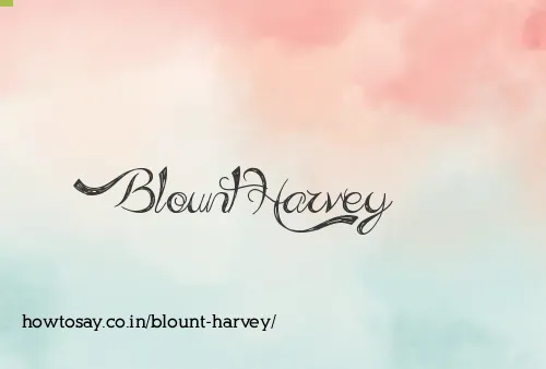 Blount Harvey